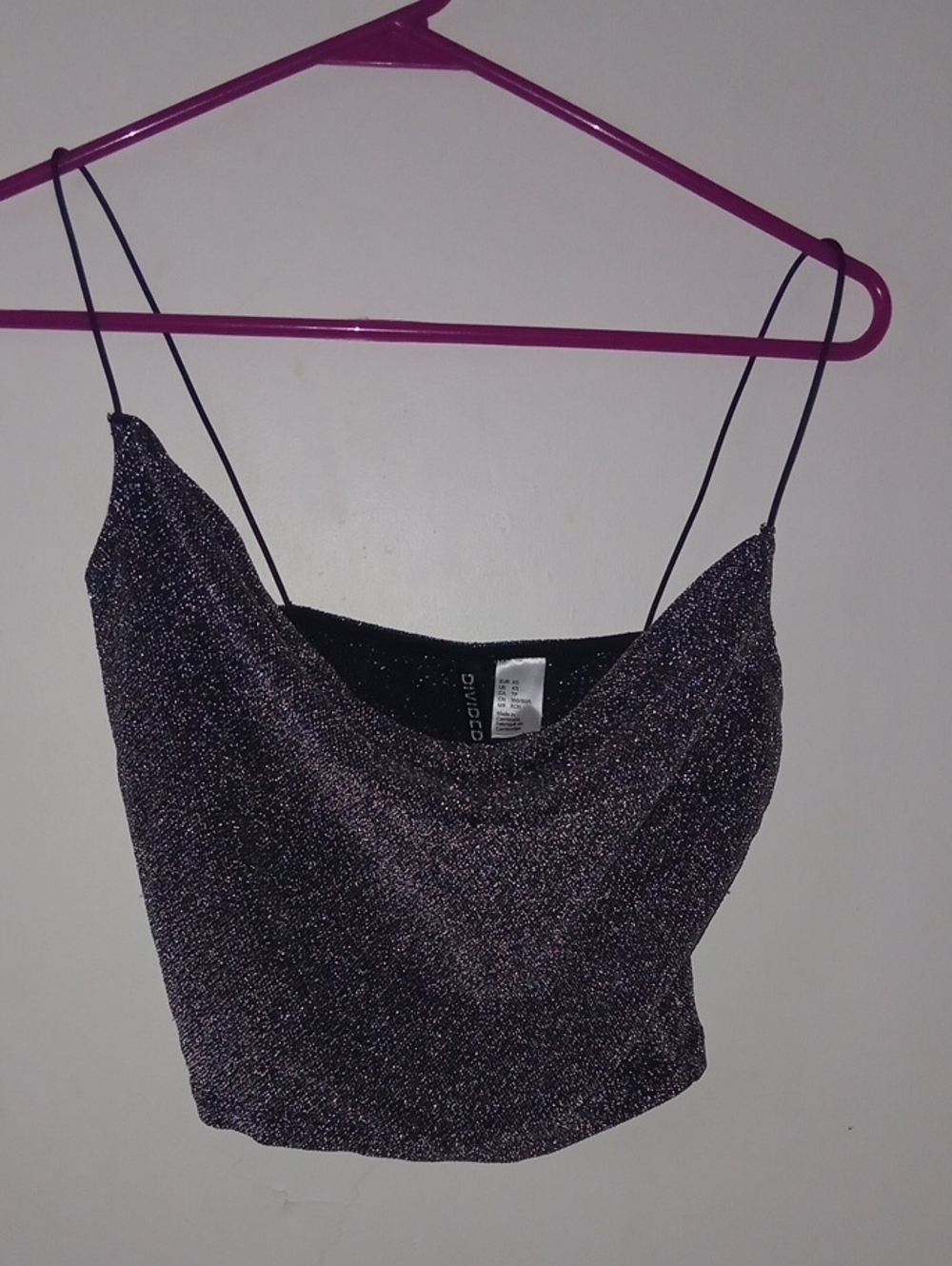 Divided Boohoo Sparkle Lavender Cowl Neck Camisole